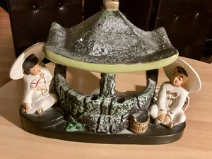 Vtg Atomic 50's Mid-Century Ceramic Chinese Water Well TV Table Lamp Asian Decor - Picture 1 of 7
