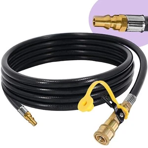 12FT Low Pressure Propane Extension Hose with Shutoff Valve RV Grill Hose - Picture 1 of 9