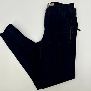 Democracy Ab Technology Pants Womens 6 Multi Plaid Side Zip Pockets Skinny Leg - Picture 1 of 12