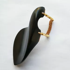 Reposapiés para violín 3/4 madera de ébano abrazadera de tornillo dorado madera suave violín mentoniera - Imagen 1 de 3