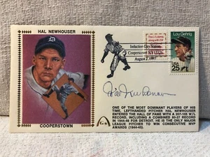 Hal Newhouser Tigers Signed First Day Cover 1992 Baseball Envelope Cachet JSA - Picture 1 of 4