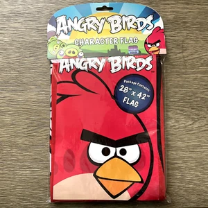 NIB Angry Birds Classic Red Bird Character Flag 28"x42" | 2011 CWT Collection - Picture 1 of 3