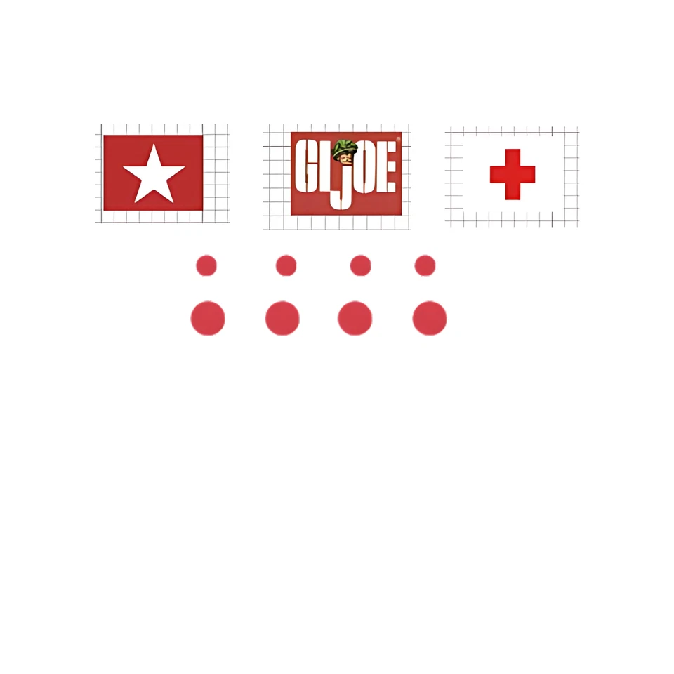 Pegatinas y luces traseras de repuesto para placa delantera Gi Joe vintage Jeep Foto 1 de 1