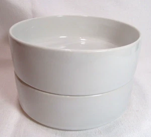 Trend Pacific Japan BAUHAUS Two (2) 7" White Vegetable Bowls GC - Picture 1 of 9