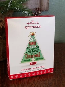 2015 Hallmark Ornament ~ UNSERE FAMILIE...UNSER WEIHNACHTEN ~ - Bild 1 von 2