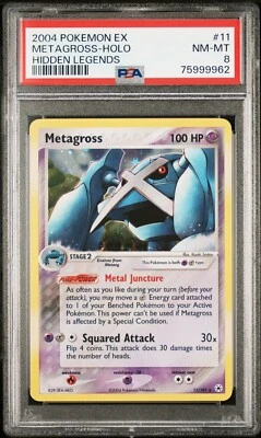 2004 Pokemon EX Hidden Legends Metagross holo 11/101 PSA 8 NM-MT 75999962 - Image 1 of 2