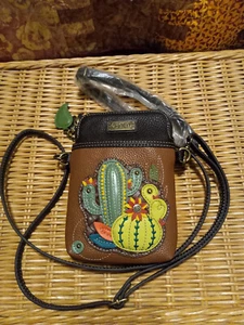 NWT CHALA Vegan CACTUS Cellphone Crossbody - 8" x 5.5" - Convertible Straps NEW! - Picture 1 of 4
