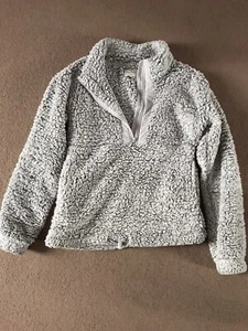Next Downtime Fluffy Fleece Lounge Top, Grey/Silver, Size Small RRP £32 - Picture 1 of 2