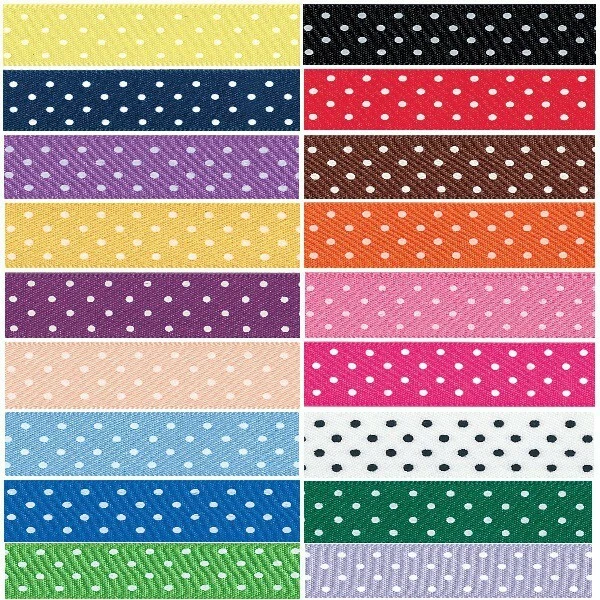 Berisfords 25mm Micro Dot Spots Ribbon Polka Dots Polyester Craft - Image 1 of 1