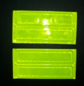 GELB/LIMETTE Rechteck Aufkleber Abziehbilder 4 reflektierend 4" x 1" - Bild 1 von 1