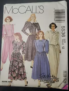 McCall's 5536 Misses Dresses and Jumpsuits in two lengths, Size 12. UNCUT - Picture 1 of 5