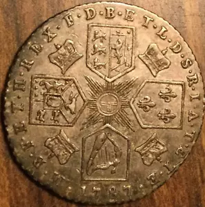 1787 UK GB GREAT BRITAIN SILVER SIXPENCE COIN - Picture 1 of 2