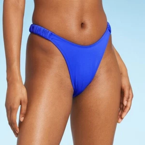 Wild Fable Low-Rise Extra Cheeky Ultra High Leg Bikini Bottom Women X-Large Blue - Picture 1 of 8
