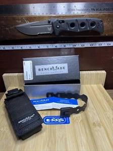 Benchmade 275SGY-1 Adamas Serrated Drop Point Folding Knife - Picture 1 of 9