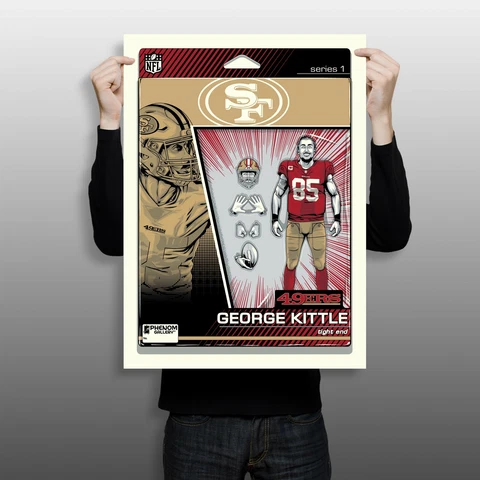 San Francisco 49ers George Kittle Action Figure 18" x 24" Serigraph Cover