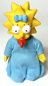 Muñeca Maggie Simpson de colección de 7" de alto - Burger King 1990 - cuerpo de felpa con cabeza de vinilo - Imagen 1 de 3