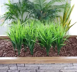 16” Long Grass 6pc Artificial Plastic Plants Home Garden Landscape - Picture 1 of 5