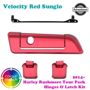Velocity Red Sunglo Tour Pack Hinges Latch Kit for 14+ Harley Street FLHX - Picture 1 of 8
