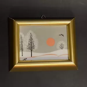 Rare Porsgrund Ceramic Tiles by Anne Marie Ødegaard - Framed Scandinavian Art - Picture 1 of 4