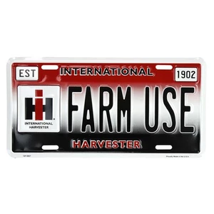 Matrícula de uso agrícola con logotipo International Harvester IH 16208 - Imagen 1 de 3
