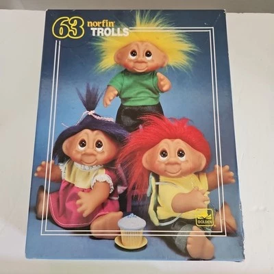 Vtg Norfin Trolls Puzzle 63 Pieces Golden Jigsaw 1992 Complete - Image 1 of 2