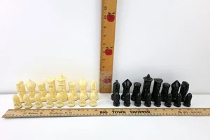Vtg Peter Ganine Gothic Sculptured Chess Pieces 32‑pc Tournament Edition - READ - Picture 1 of 12
