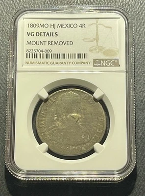 Mexico (Hermosillo) 1809 MoHJ 4 Reales Silver Coin: NGC VG Details - Image 1 of 4