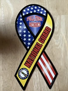 U.S. National Guard Full Time Heroes Magnetic Ribbon - Picture 1 of 6