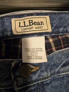 L.L. Bean Women's Lined Comfort Waist jeans 40xz36 - Bild 1 von 8
