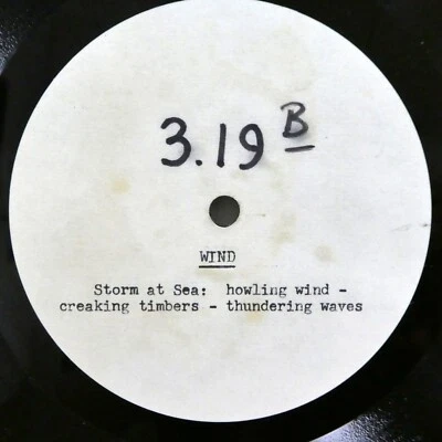 SOUND EFFECTS 78 Howling Wind / Storm at Sea 10" acetate  #30 - Image 1 of 2