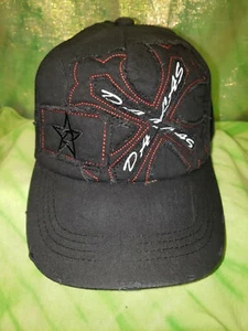 BRANDNEUE SCHWARZE BESTICKTE BASEBALLKAPPE DALLAS DISTRESSED-STIL KOSTENLOSER VERSAND - Bild 1 von 9