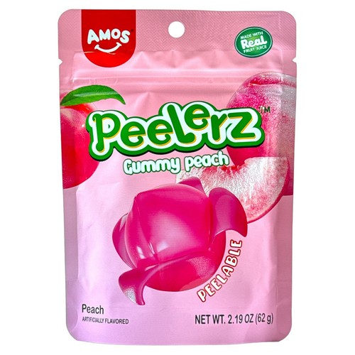 Amos Peelerz Gummy Peach Peelable Gummies TikTok Viral Candy 2.19 oz eBay