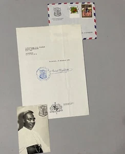 MICHEL NTUYAHAGA († 2002) Obispo de Bujumbura Burundi Firmado Colección Autógrafo - Imagen 1 de 1