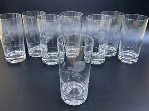Set Of 8 Rose FINE CUT Crystal Glass Tumblers Set Lot of 8 Glasses Great Quality - Picture 1 of 15
