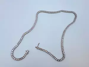 Catena Tennis The Gold Gods Oro Bianco Diamante 22" - OTTIME CONDIZIONI - Foto 1 di 5