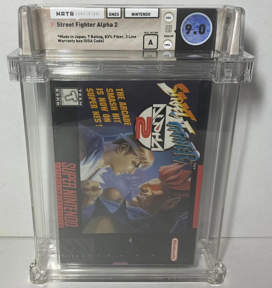 Street Fighter Alpha 2 Super Nintendo Entertainment System SNES WATA 9.0A SEALED - Image 1 of 2