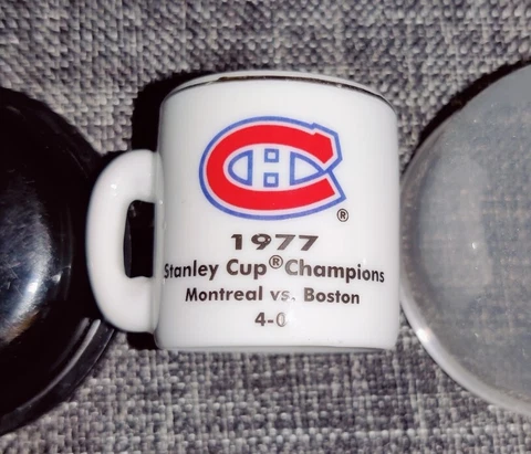 NHL Stanley Cup Crazy Mini Mug   Montreal vs. Boston Canadiens 1977 Champs Cover