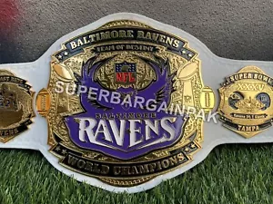 Baltimore Ravens Championship Wrestling vergoldet 4 mm Zinkgürtel Erwachsenengröße - Bild 1 von 5