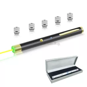 Puntatore laser giallo YP3 messa a fuoco fissa 593 nm penna laser oro & tappo 5 stelle & confezione regalo US - Foto 1 di 10
