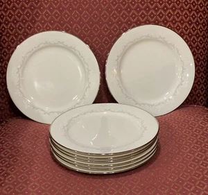 Noritake Ivory China~Irene~Set Of 8 Salad Plates~7571~White Flowers - Picture 1 of 8