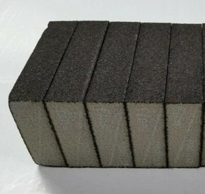 Lot of 5 Wet/Dry Double Sided Sanding Foam Sponge Blocks Pads Medium/Fine Grit - Picture 1 of 3