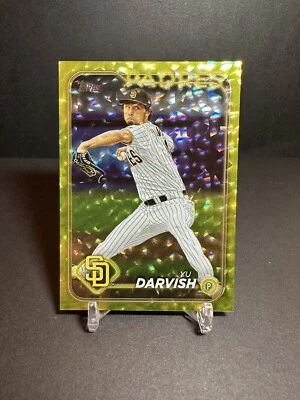 Yu Darvish 2024 Topps Series 2 Yellow Crackle 16/50 - SP - Padres - Image 1 of 3
