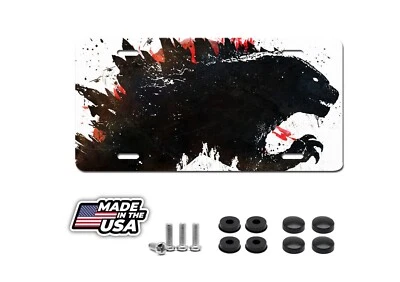 Godzilla monster Movies License Plate Auto Truck Car Tag Gift - Image 1 of 4