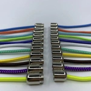 2 pair No Tie Elastic Shoe laces strings for Sneakers Running Canvas kids adults - Picture 1 of 29