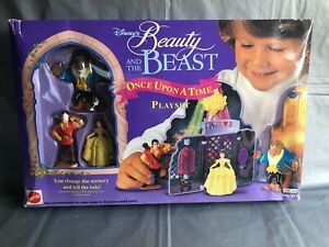 NEW Disney's Beauty and Beast ONCE UPON A TIME PLAYSET Belle Gaston Mattel 