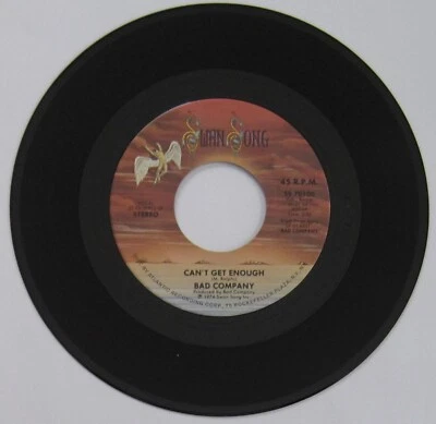 Bad Company - USA 45  - "Can't Get Enough" / "Little Miss Fortune"-  plays NM - Image 1 of 2
