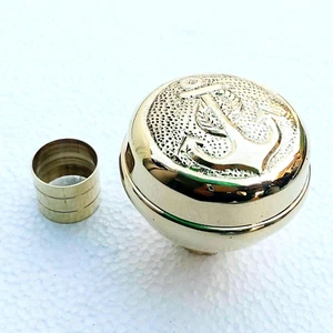 Antiguo mango de cabeza de anclaje de latón de madera estilo vintage bastón diseño regalo - Imagen 1 de 4