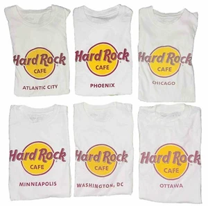 *SET* Hard Rock Café White Location Shirts; Chicago/Phoenix/Ottawa/Atlantic; L - Bild 1 von 16