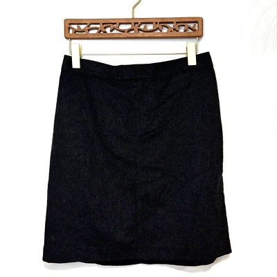 J. Crew Wool Skirt A-Line Knee Length Gray Business Casual Office Womens Size 10 - Image 1 of 4