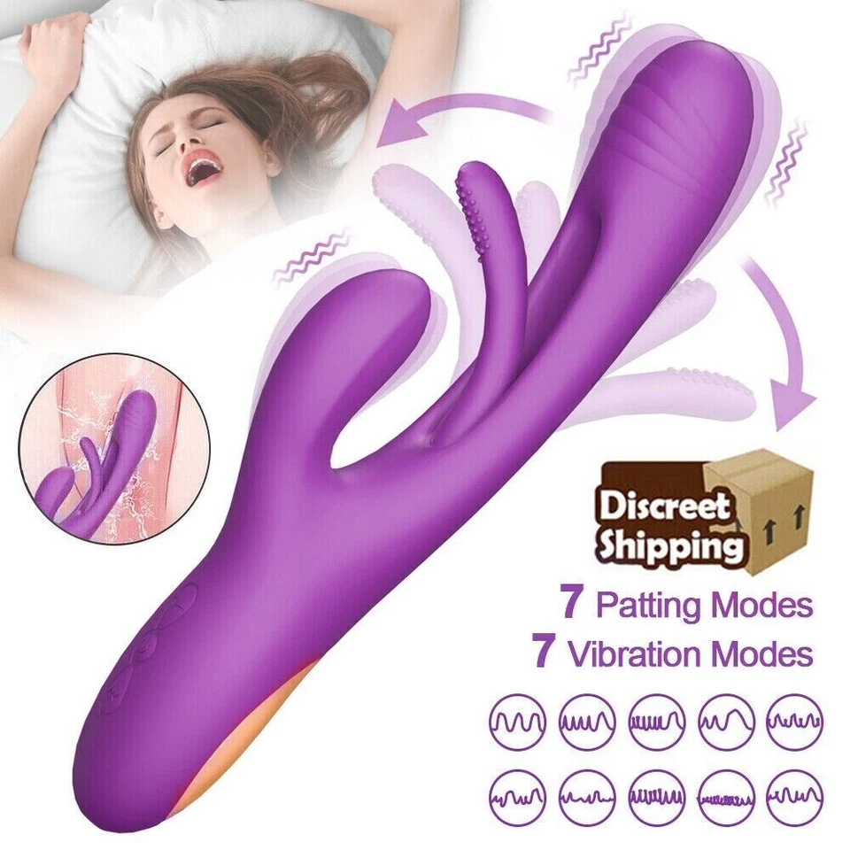 Rabbit Flattern G-Punkt Vibrator Dildo Klitoris Stimulator Sexspielzeug Frauen - Bild 1 von 4